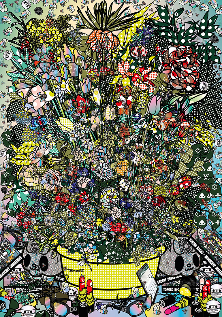 FLOWERS 3 AFTER JAN BRUGHEL ELDER WITH DOLCE GABBANA SHISEIDO CHANEL LUOSVUITTON 2018 DIGITAL CONTENTS ITALIA